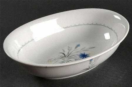 Cornflower 10" Oval Vegetable Bowl