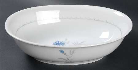 Cornflower 9" Oval Vegetable Bowl