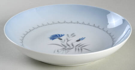 Cornflower Blue Edge Coupe Soup Bowl