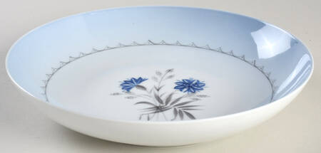 Cornflower Blue Edge Coupe Soup Bowl
