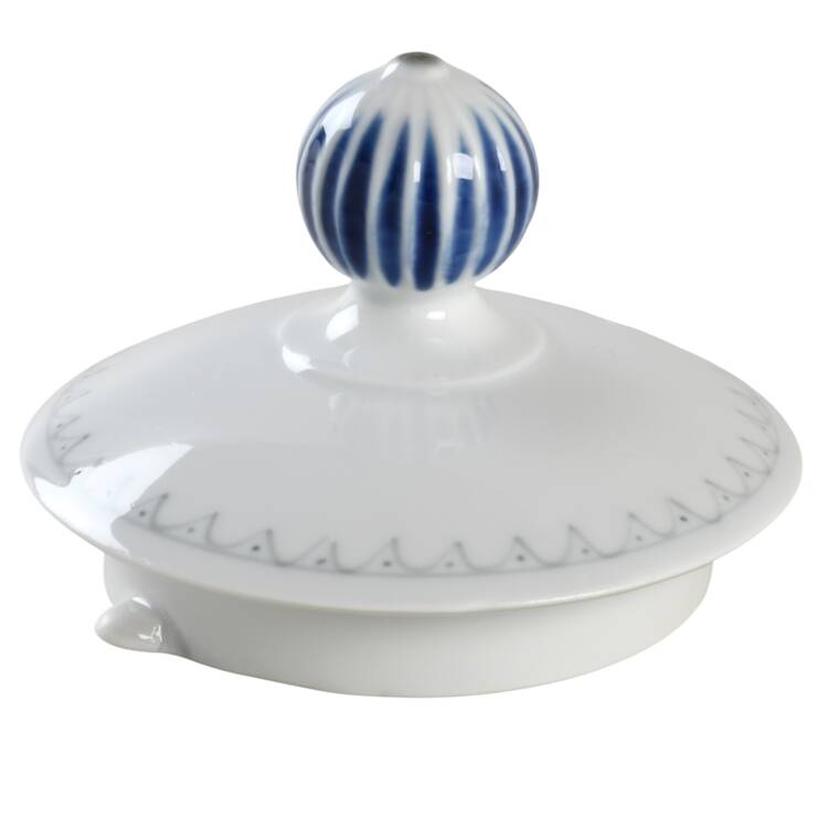 Cornflower Blue Edge Lid for Teapot