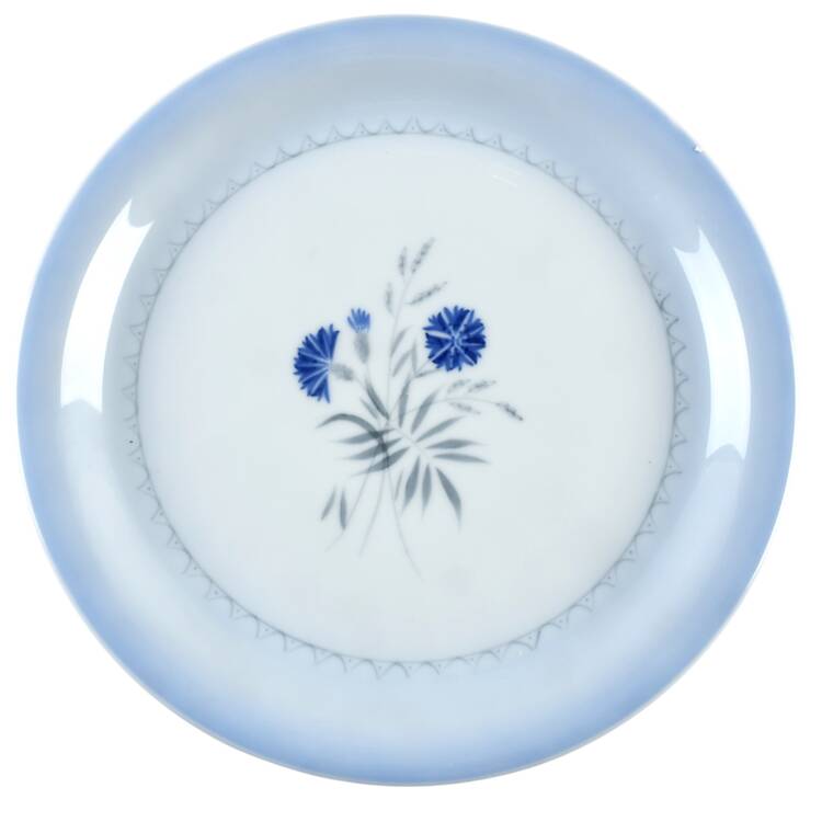 Cornflower Blue Edge Cake Plate