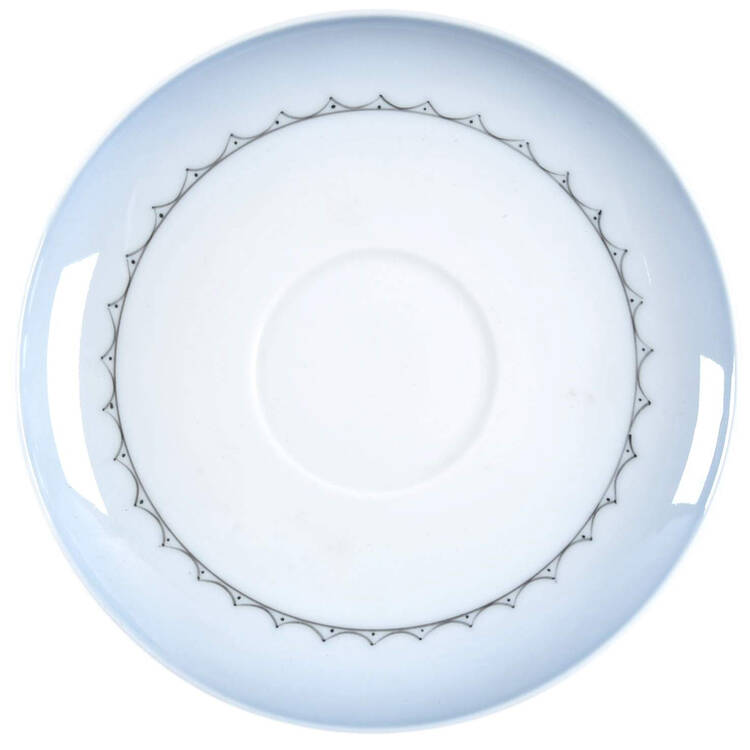 Cornflower Blue Edge Saucer for Flat Cup