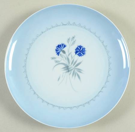 Cornflower Blue Edge Salad Plate