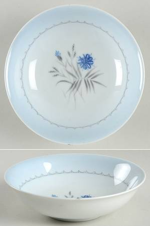 Cornflower Blue Edge Coupe Cereal Bowl