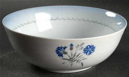 Cornflower Blue Edge 8" Round Vegetable Bowl