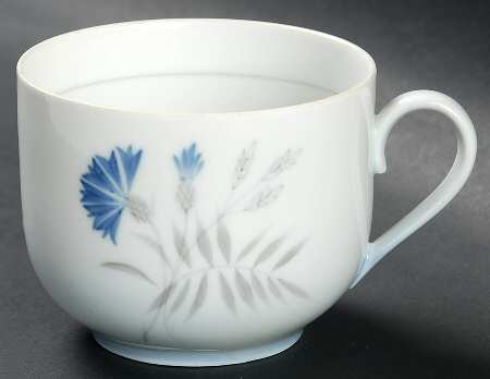 Cornflower Blue Edge Flat Cup