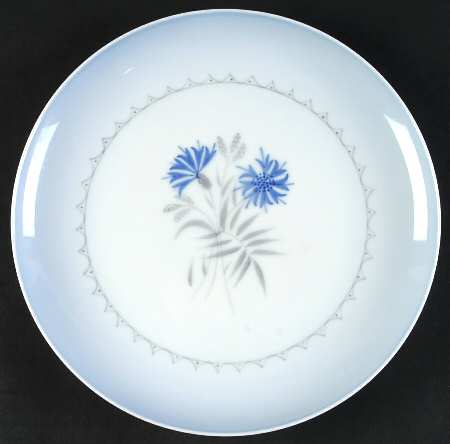 Cornflower Blue Edge Salad Plate