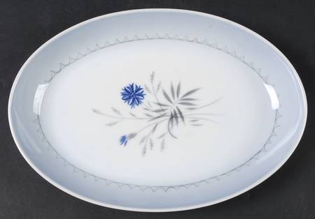 Cornflower Blue Edge 9" Oval Serving Platter