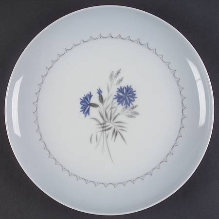 Cornflower Blue Edge Luncheon Plate