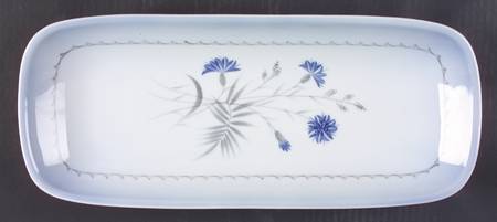 Cornflower Blue Edge Bread Tray