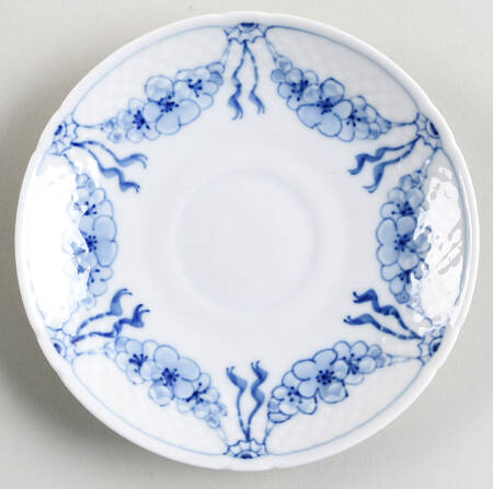 Empire Blue and White Saucer for Flat Cup