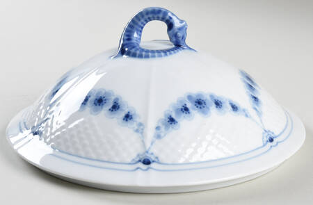 Empire Blue and White Lid for Round Vegetable