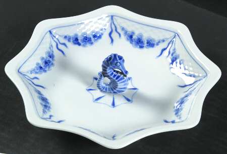Empire Blue and White Open Candy Dish