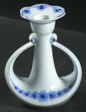 Empire Blue and White Tall Candlestick