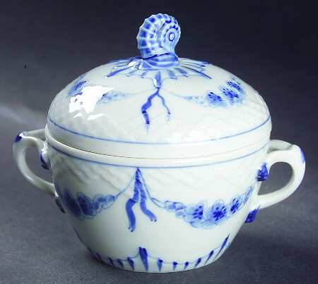 Empire Blue and White Sugar Bowl & Lid