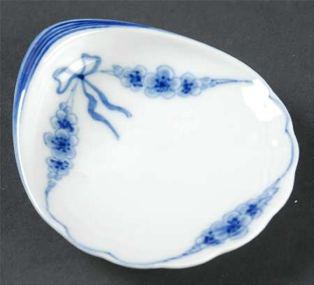 Empire Blue and White Oval Ashtray