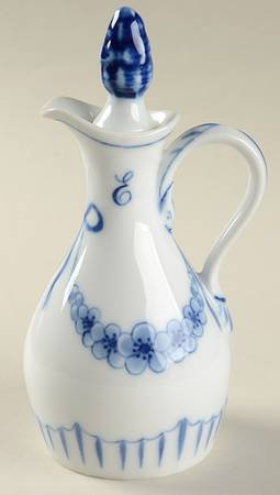Empire Blue and White Vinegar Cruet and Stopper