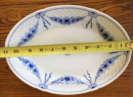 Empire Blue and White 11" Oval Serving Platter