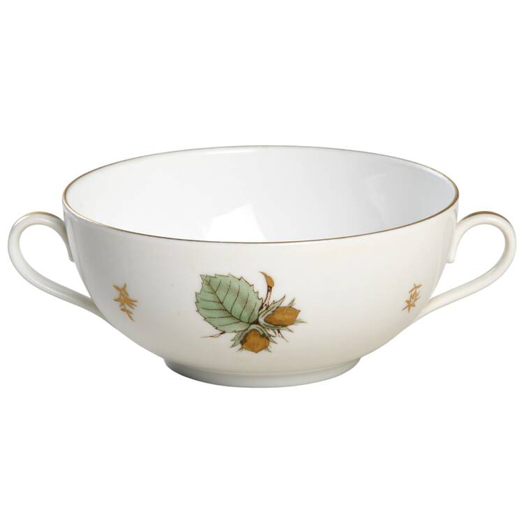 Hazelnut Flat Cream Soup Bowl