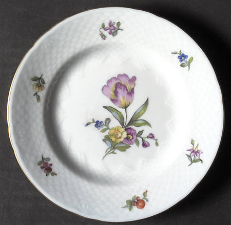 Saxon Flower (White Background) Bread & Butter Plate