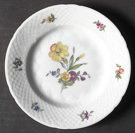 Saxon Flower (White Background) Bread & Butter Plate