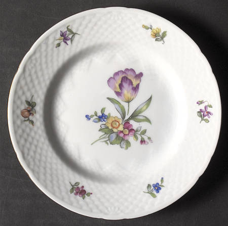 Saxon Flower (White Background) Bread & Butter Plate