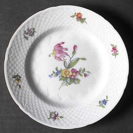 Saxon Flower (White Background) Bread & Butter Plate