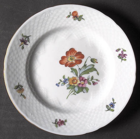Saxon Flower (White Background) Bread & Butter Plate