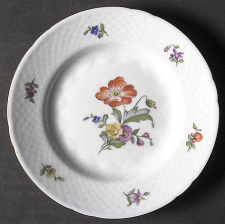 Saxon Flower (White Background) Bread & Butter Plate