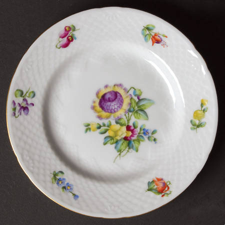 Saxon Flower (White Background) Bread & Butter Plate