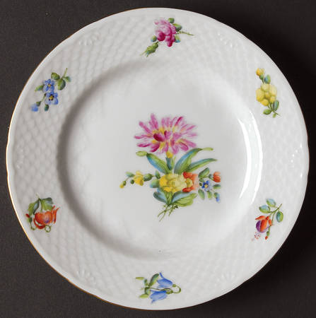 Saxon Flower (White Background) Bread & Butter Plate