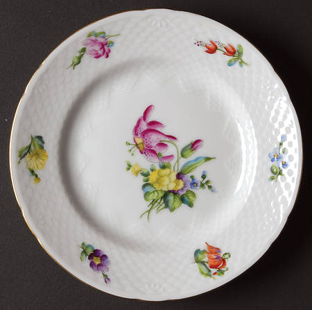 Saxon Flower (White Background) Bread & Butter Plate