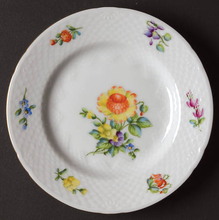 Saxon Flower (White Background) Bread & Butter Plate