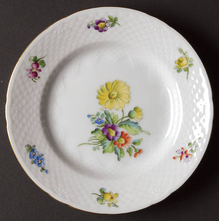 Saxon Flower (White Background) Bread & Butter Plate