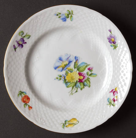 Saxon Flower (White Background) Bread & Butter Plate