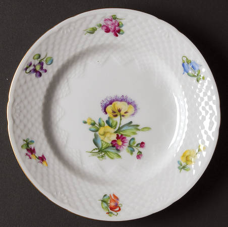 Saxon Flower (White Background) Bread & Butter Plate