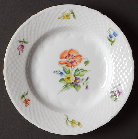 Saxon Flower (White Background) Bread & Butter Plate