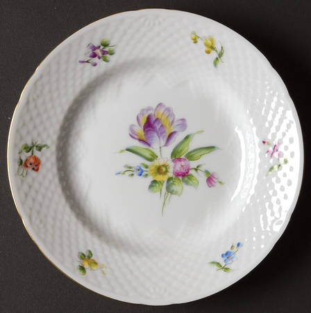 Saxon Flower (White Background) Bread & Butter Plate