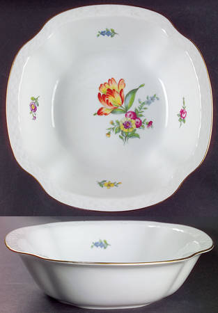 Saxon Flower (White Background) 9" Salad Serving Bowl