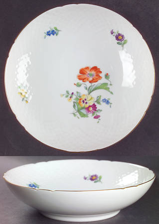 Saxon Flower (White Background) 8" Round Vegetable Bowl