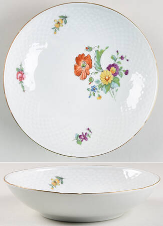 Saxon Flower (White Background) 7" Round Vegetable Bowl