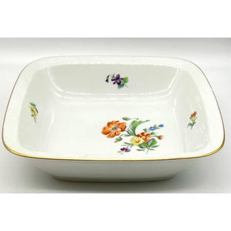 Saxon Flower (White Background) 8" Square Vegetable Bowl