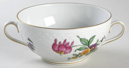 Saxon Flower (White Background) Cream Soup Bowl No Lid