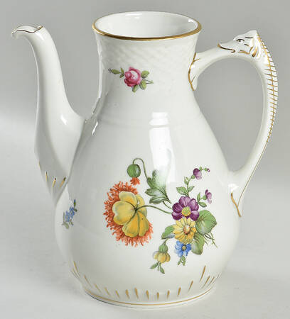 Saxon Flower (White Background) Coffee Pot No Lid