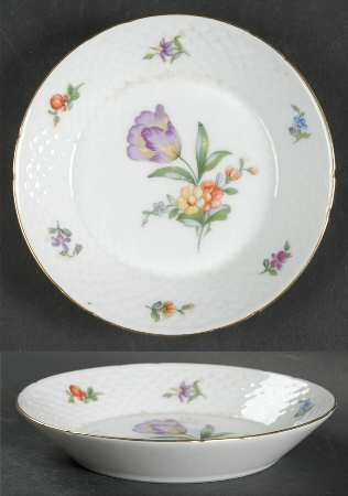 Saxon Flower (White Background) Fruit/Dessert (Sauce) Bowl