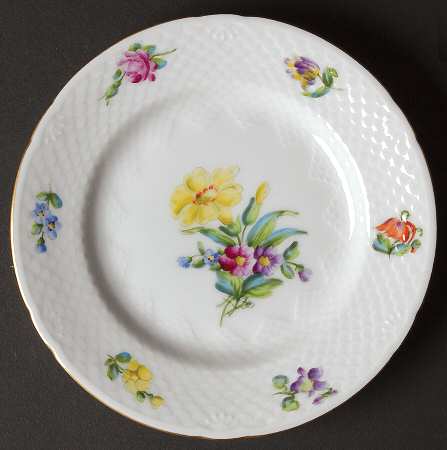 Saxon Flower (White Background) Bread & Butter Plate