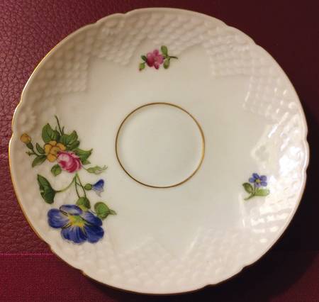 Saxon Flower (Cream Background) Saucer for Demitasse Cup