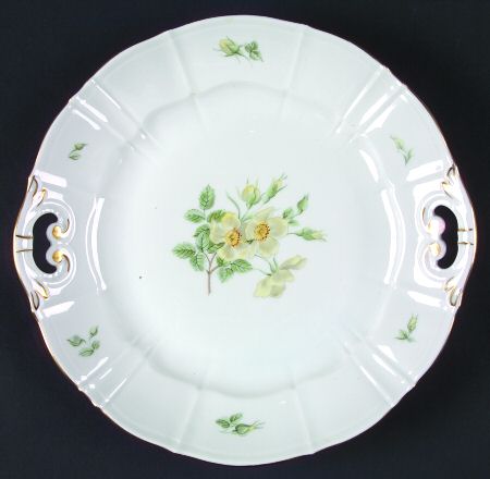 Scotch Rose II Handled Cake Plate