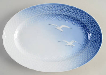 Seagull 13" No Gold Oval Serving Platter